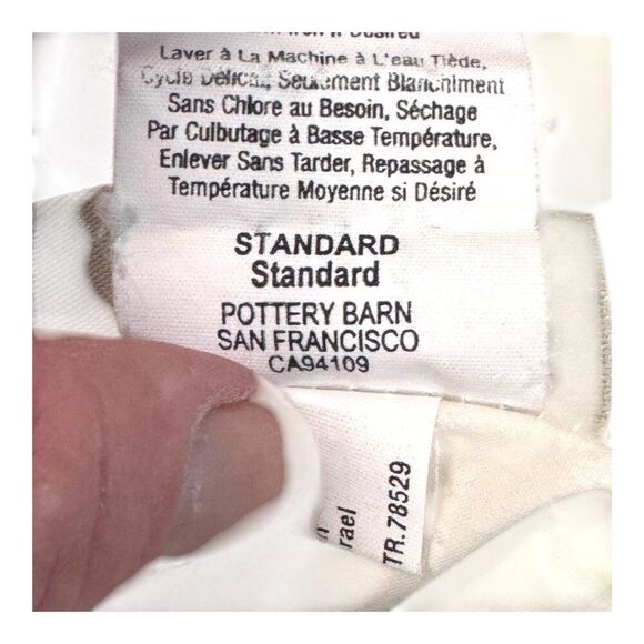 Pottery Barn White Cotton Standard Pillowcases Set Of 3 Lot Replacement Twin - Picture 10 of 10